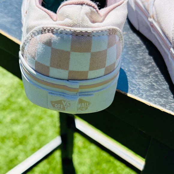 Pink and white Vans slip-on trainers 8.5 Women really great condition - Picture 5 of 7